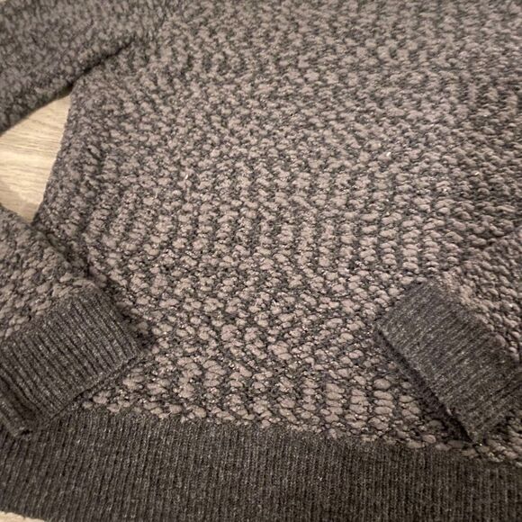 Moth Anthropologie textured knit pullover grey sweater long sleeve size small - Picture 2 of 7